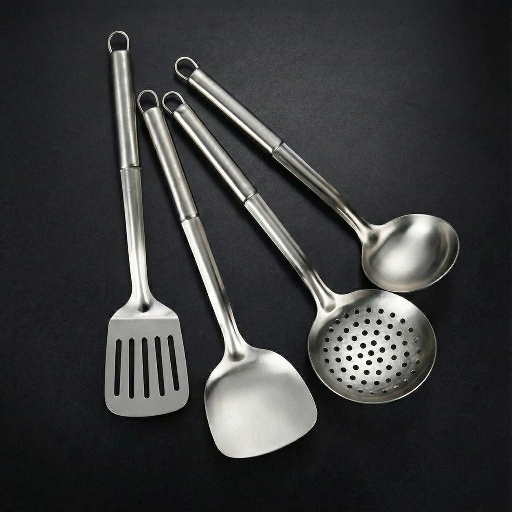 Titanium Cookware Set | 4 Pans & Utensils | Hand-Hammered | Induction Ready