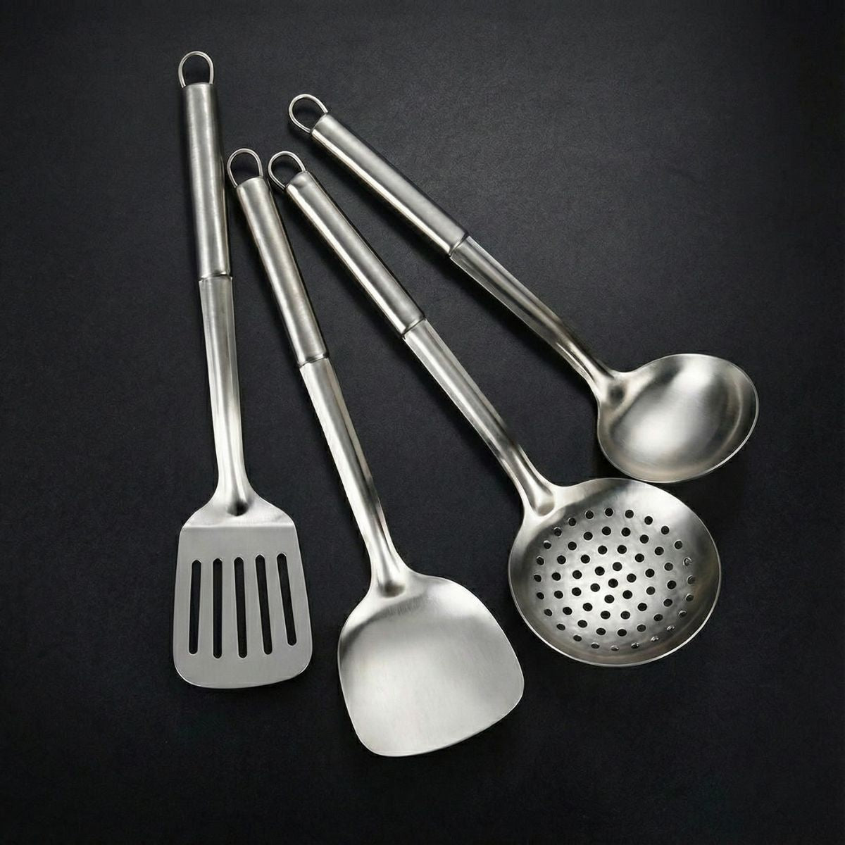 Titanium Cookware Set | 4 Pans & Utensils | Hand-Hammered | Induction Ready