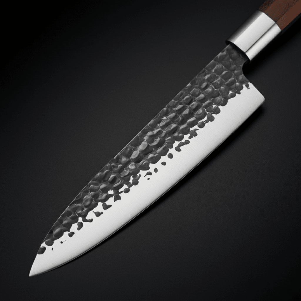 Hand-Hammered Stainless Steel Chef's Knife