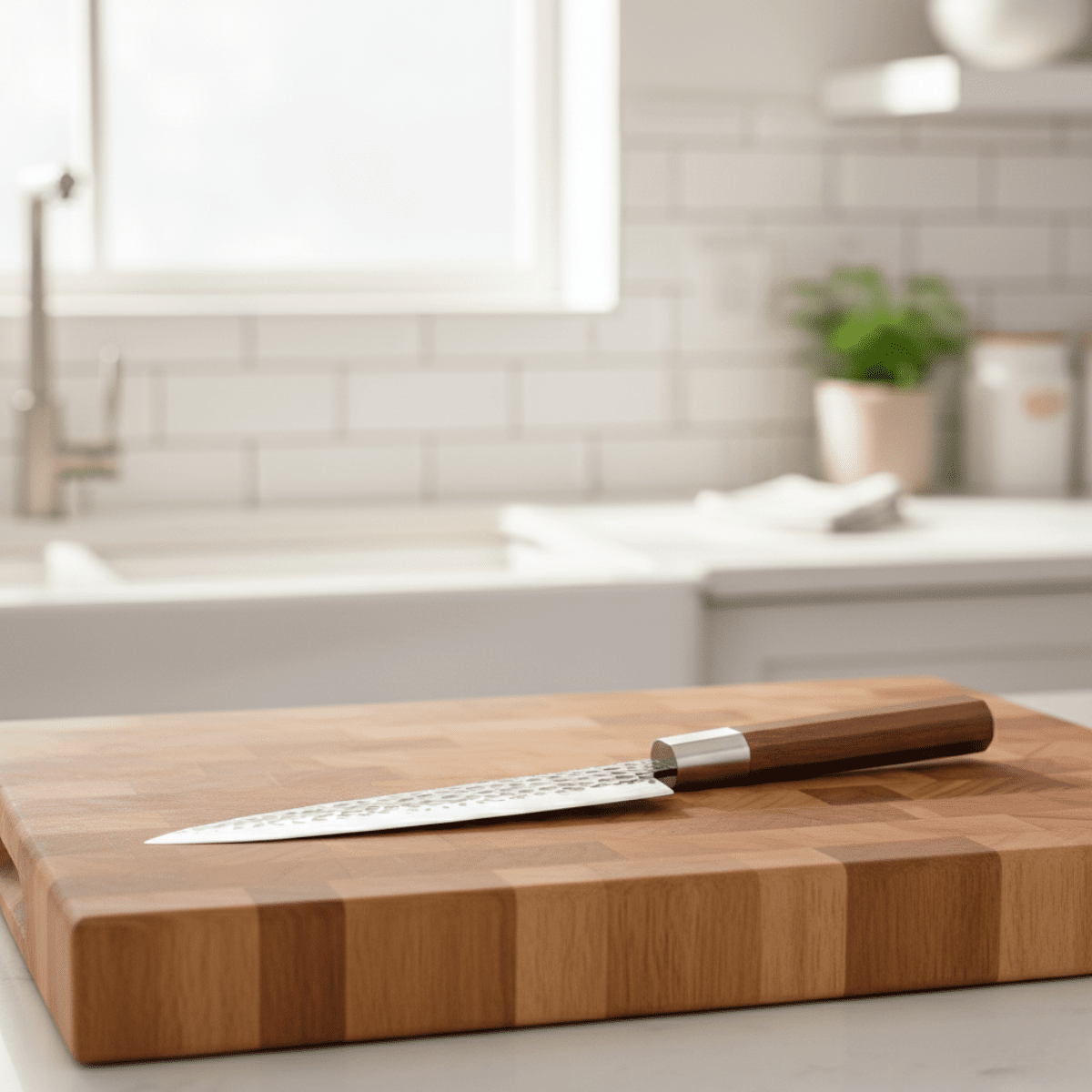 Hand-Hammered Stainless Steel Chef's Knife