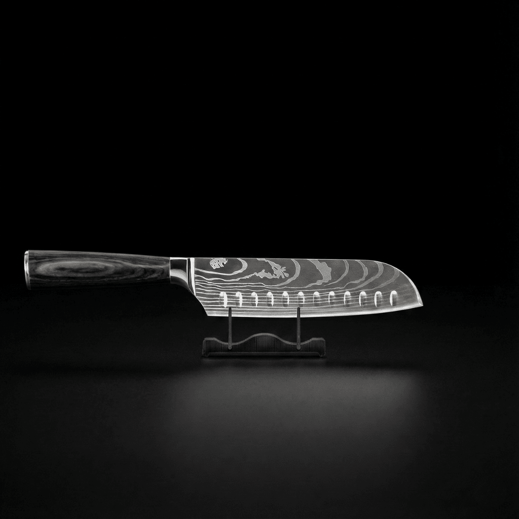 Knife Set | 7 Pieces | Layered Steel | Wooden Handles