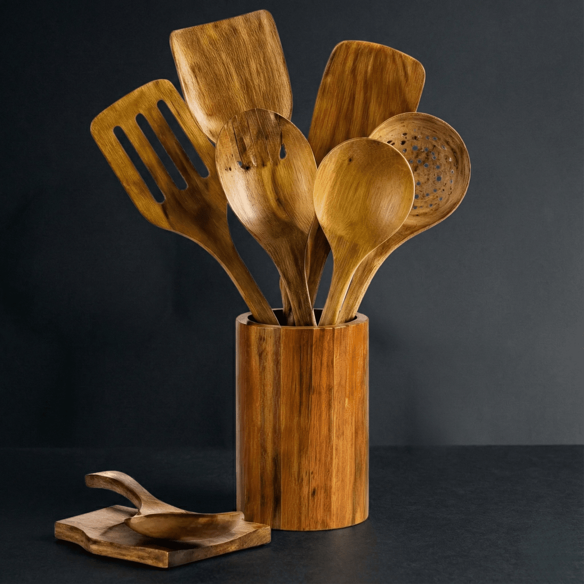 Japanese Wooden Utensil Set 7 Piece