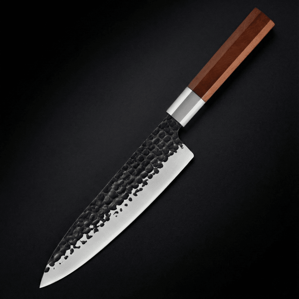 Hand-Hammered Stainless Steel Chef's Knife
