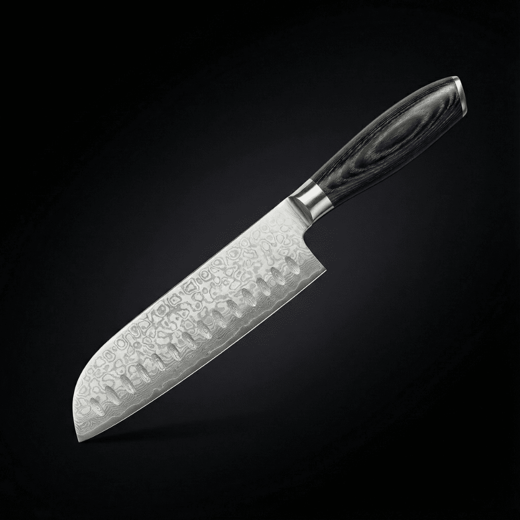 Hollow-Edge Santoku Knife