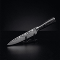 Chef's Knife | Layered Steel | 5.3 Inch Blade | Dark Wood Handle