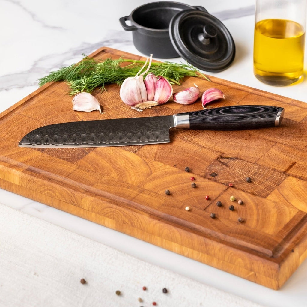 Hollow-Edge Santoku Knife