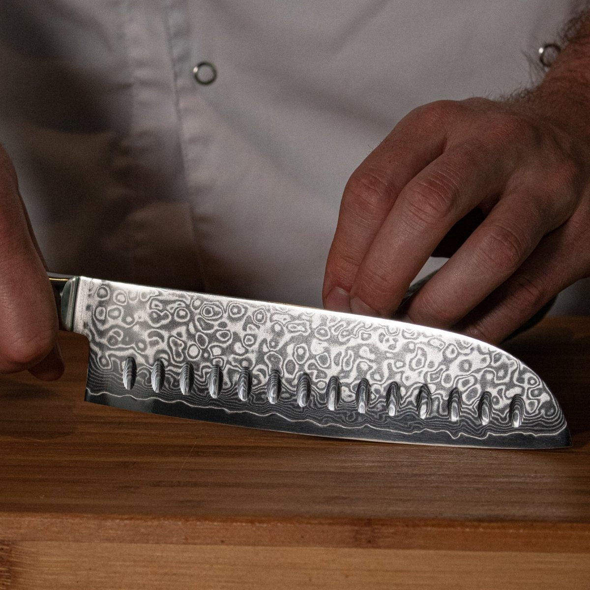 Hollow-Edge Santoku Knife
