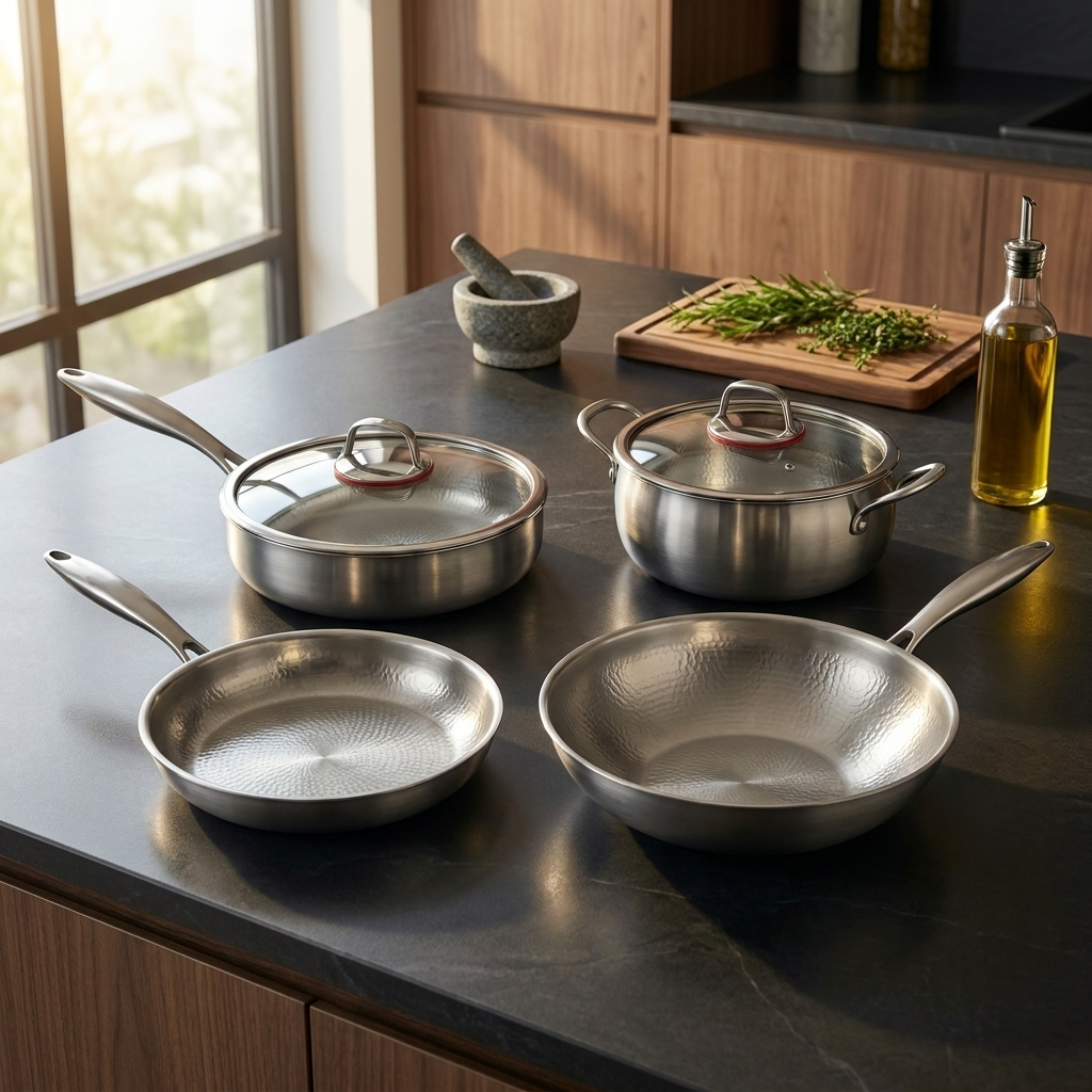 Titanium Essentials Kitchen Set with 2 Lids