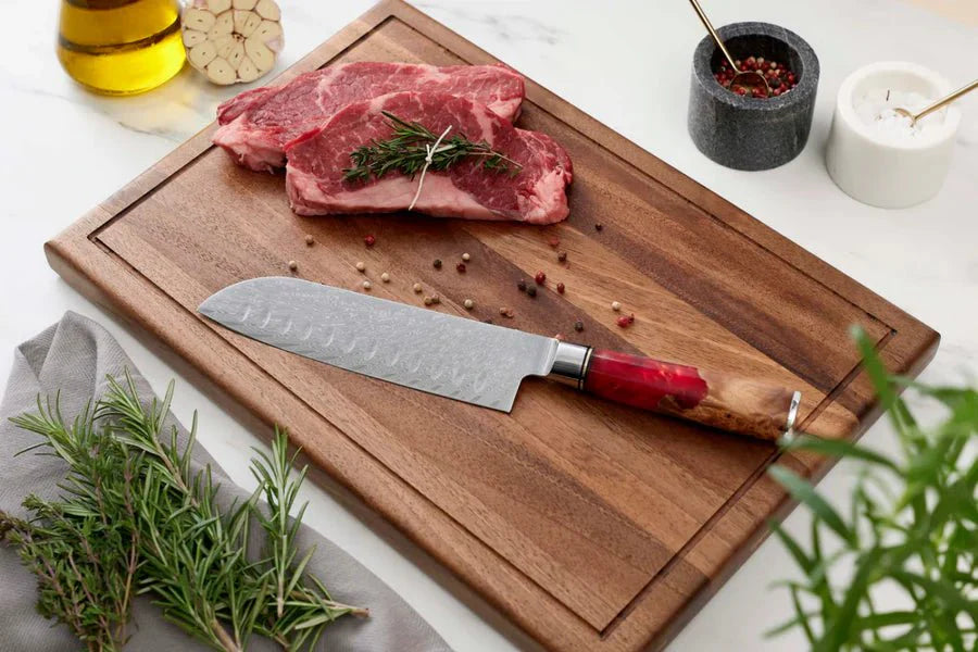 Damascus Santoku Knife, VG-10 Core