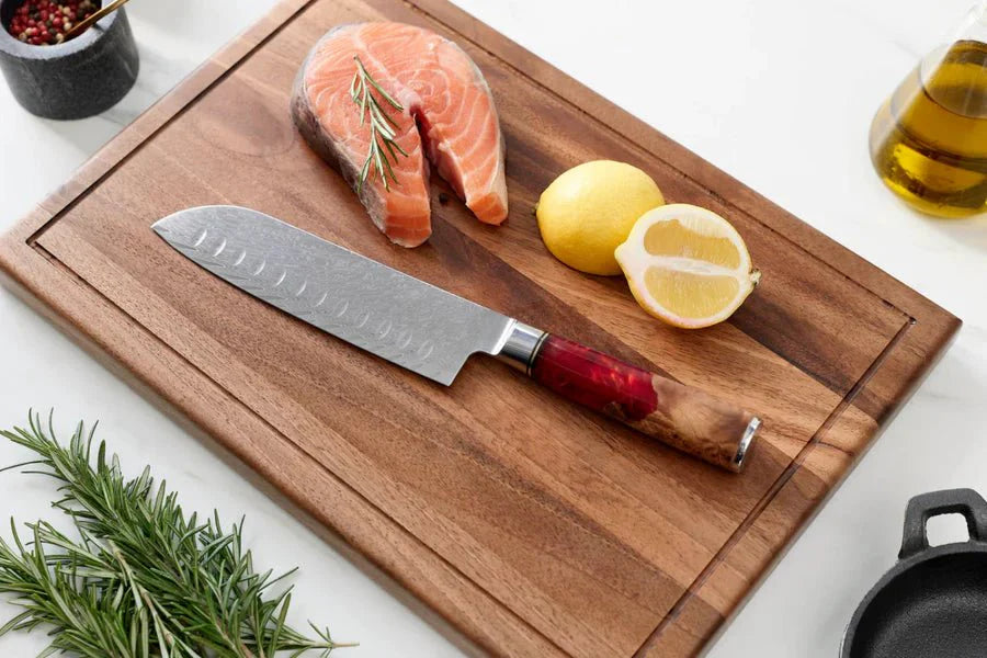 Damascus Santoku Knife, VG-10 Core