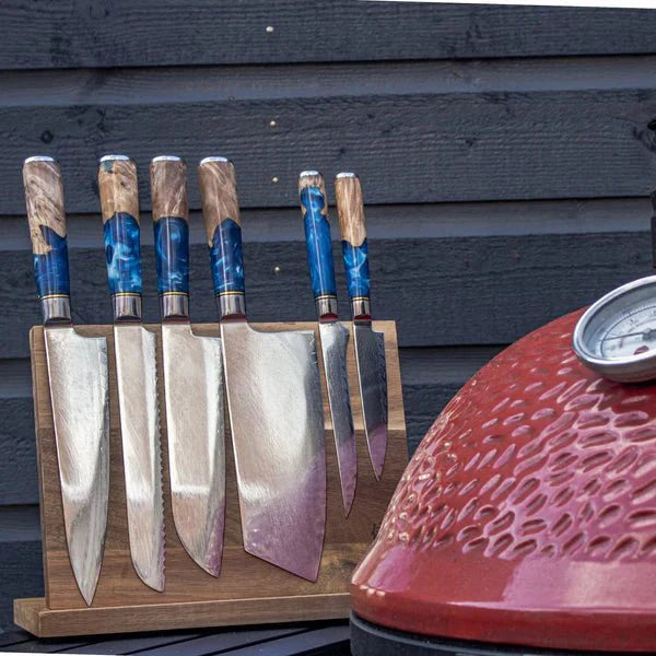 Damascus Saphire Knife Set 6 Piece