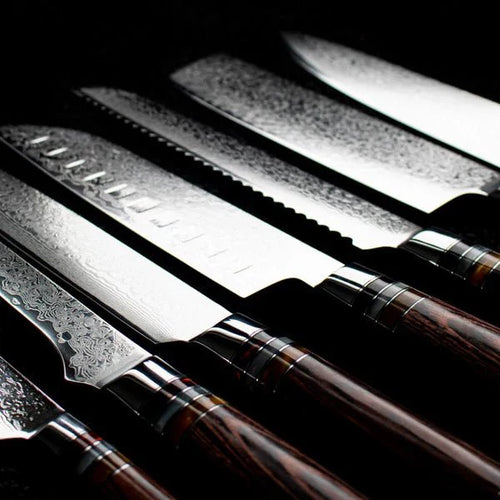 Damascus Master Knife Set 7 Piece