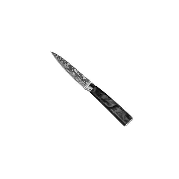 Damascus Knife Set | 8 Pieces | Onyx Epoxy Handles | Chemical-Free