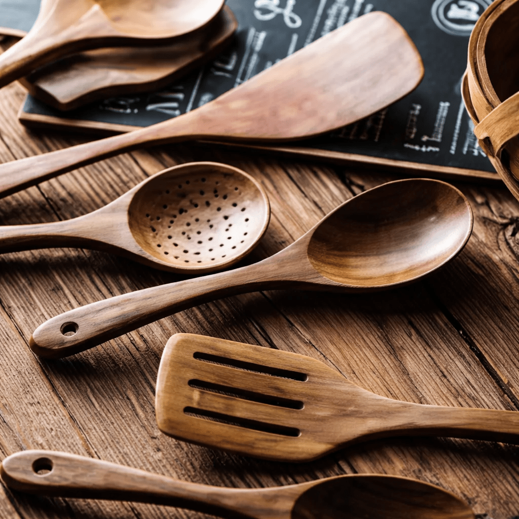 Japanese Wooden Utensil Set 7 Piece