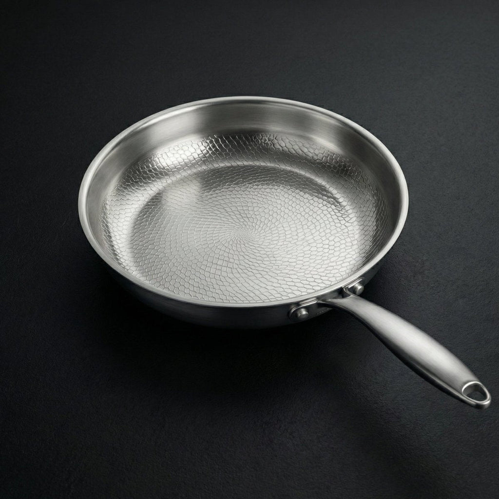 Titanium Cookware Set | 4 Pans & Utensils | Hand-Hammered | Induction Ready