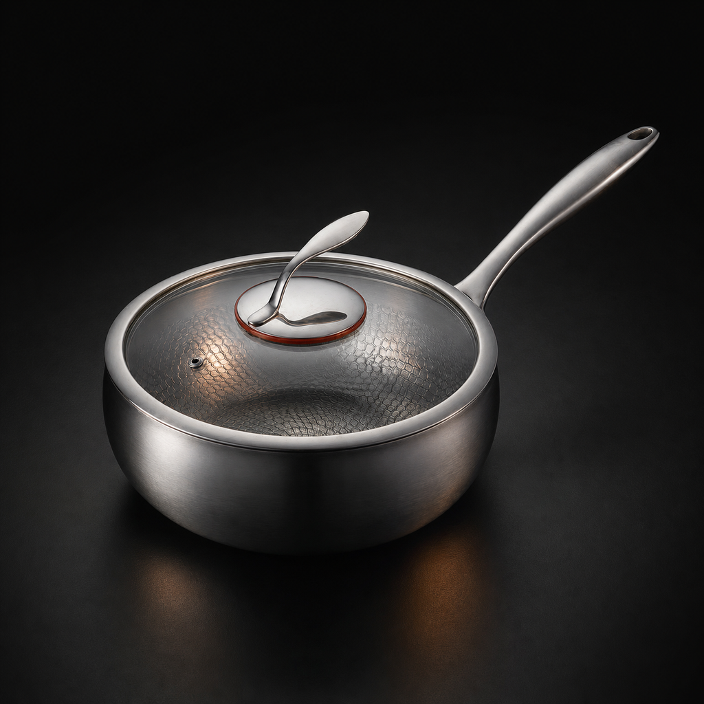 Titanium Sauté Pan | Hand-Hammered | Induction Ready | Chemical-Free