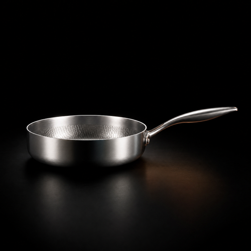 High-Wall Titanium Pan | Hand-Hammered | Induction Ready | Chemical-Free