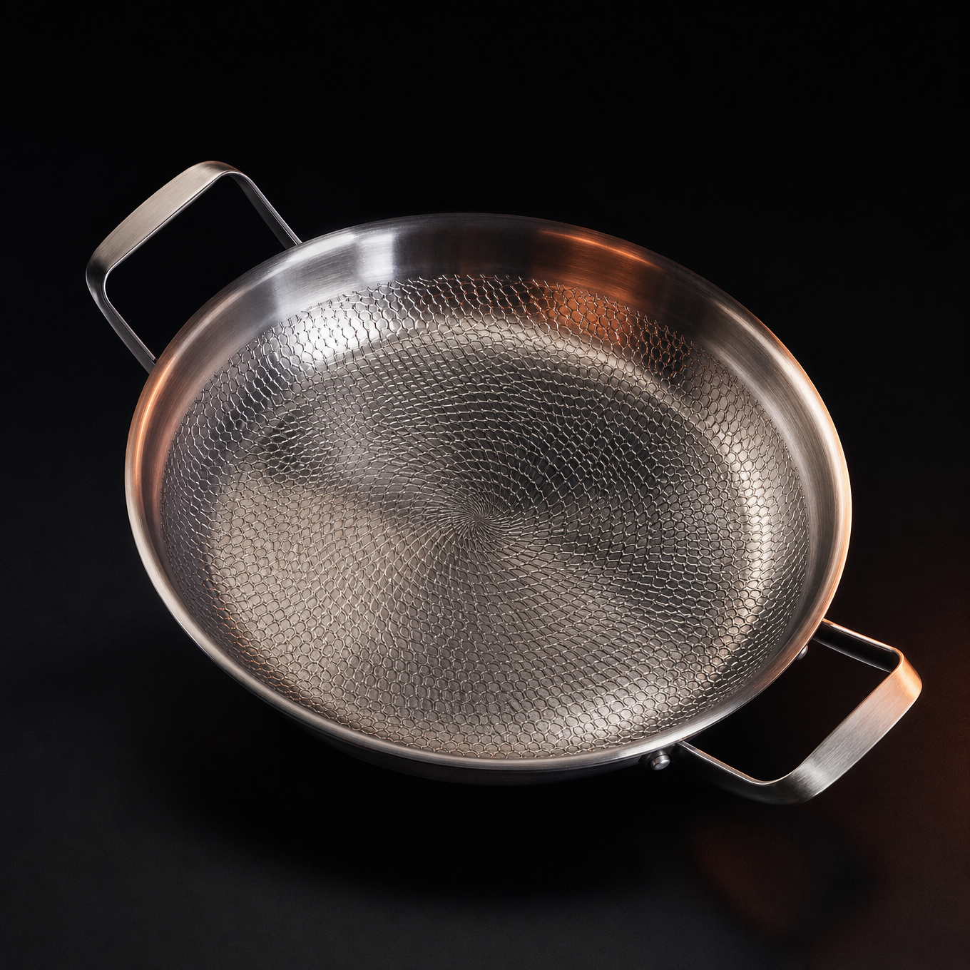 Hand-Hammered Titanium Pan, Two Handles