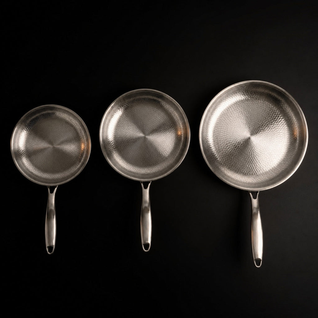 Titanium Pan Set | 3 Pieces | Hand-Hammered | Induction Ready | Chemical-Free