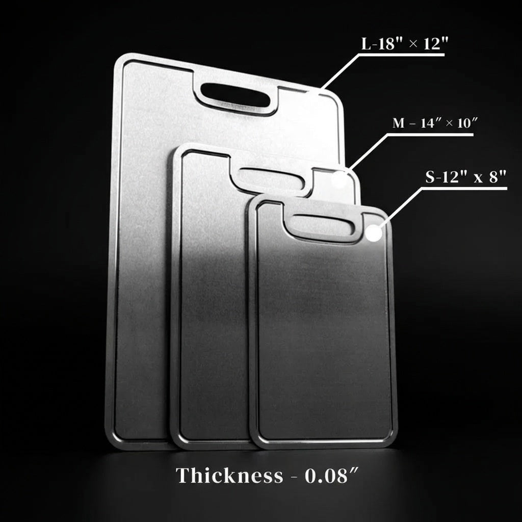 Pure Titanium Cutting Board PFAS Free