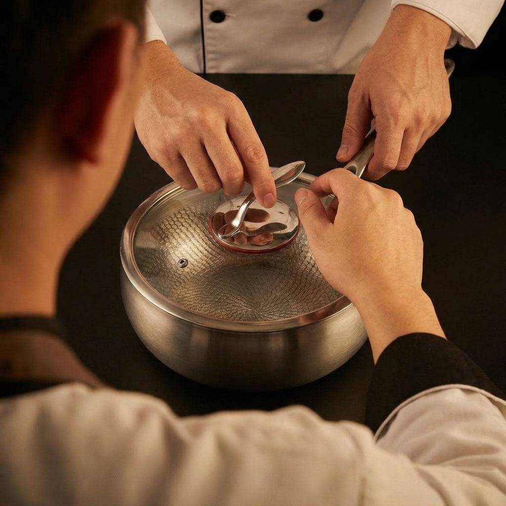 Titanium Sauté Pan | Hand-Hammered | Induction Ready | Chemical-Free