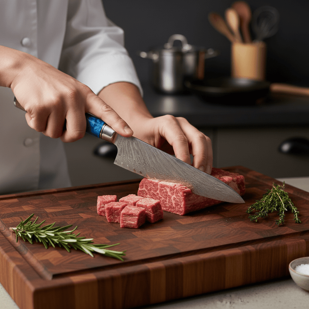 Chef's Knife | Ebony Handle | Steel | 7.9 Inch Blade